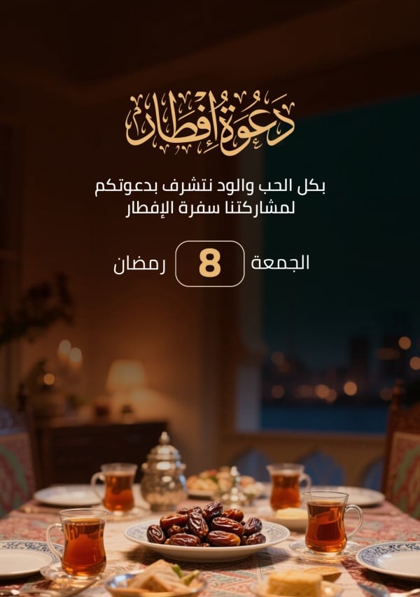 Design Ramadan Invitation, download and edit for free design template - Ramadan Invitations  from the Andalusi design app