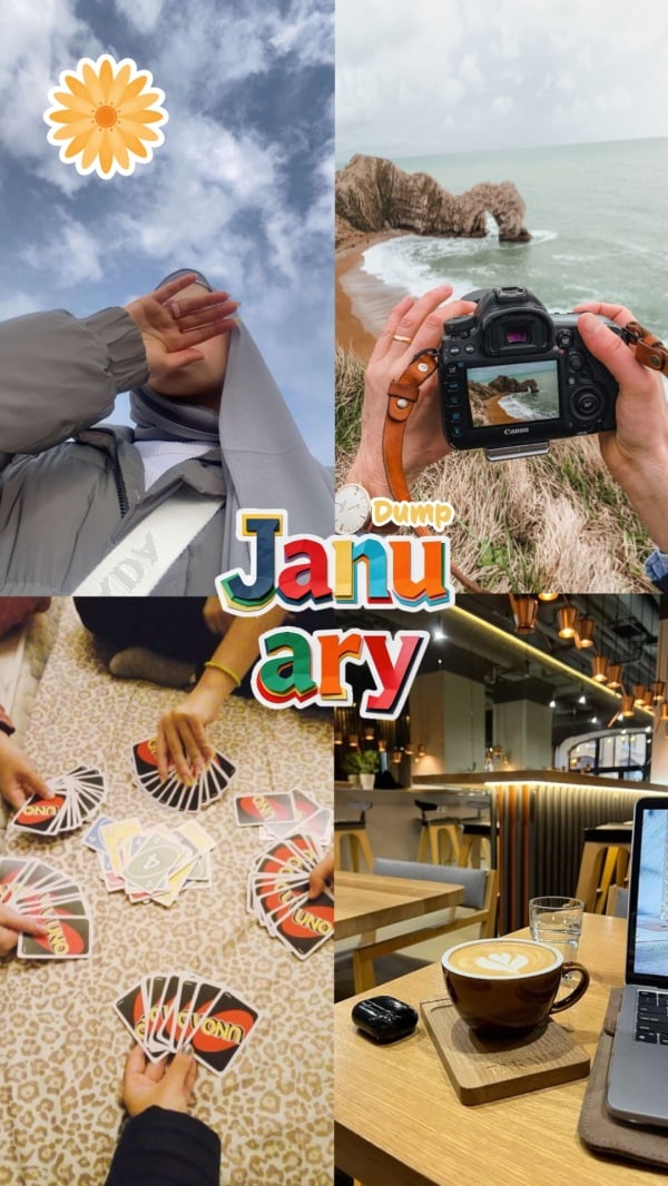 January Highlights Design, download and edit for free design template - Month Highlights from the Andalusi design app