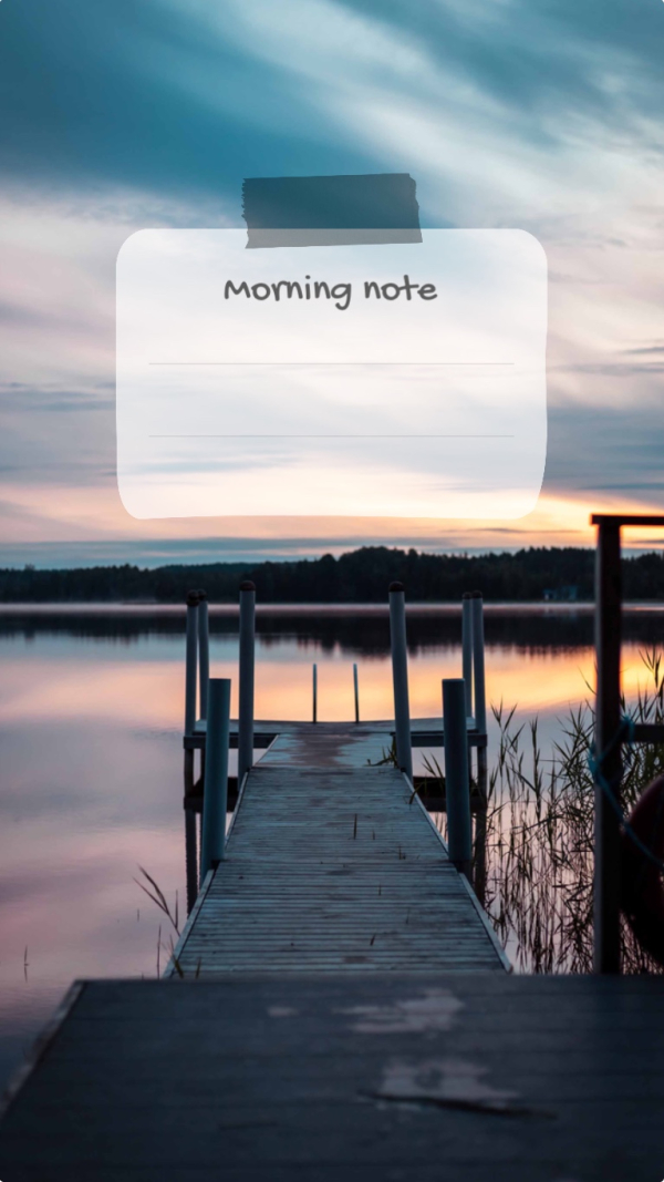 Morning Note Design, download and edit for free design template - Greeting, Good Morning from the Andalusi design app