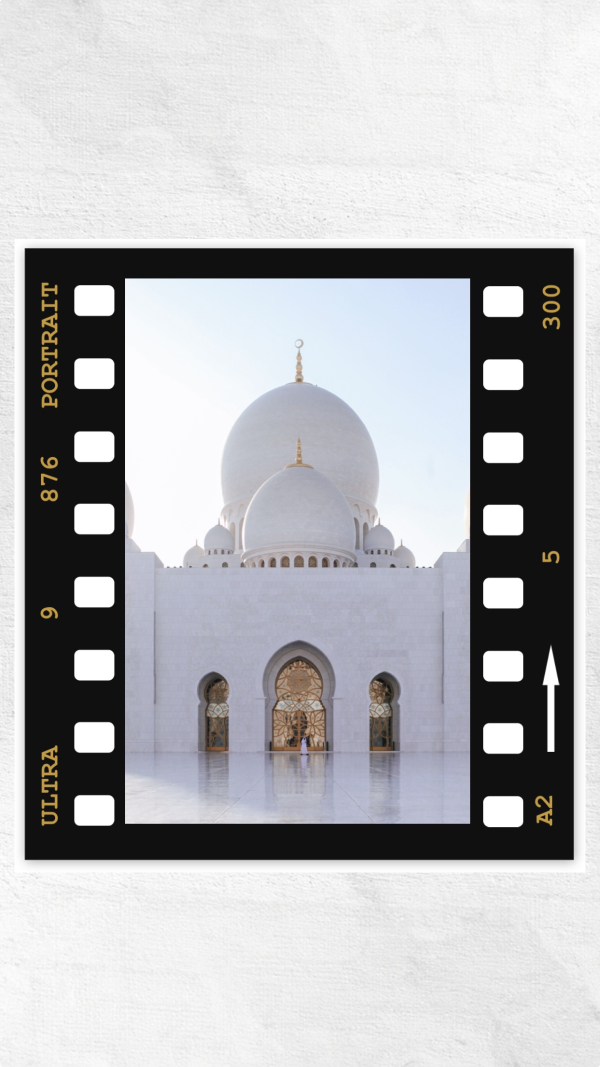 Design of a Stunning Mosque Photography, download and edit for free design template - Photography, Story from the Andalusi design app