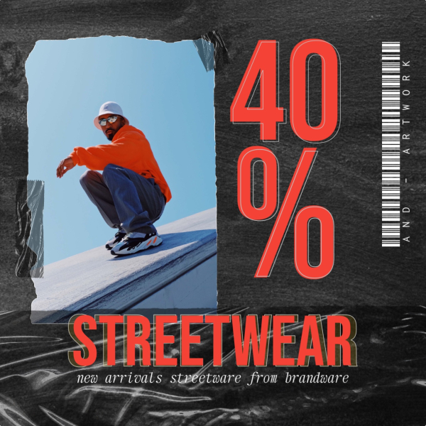 Streetwear Design, Marketing, download and edit for free design template - Marketing, Discounts from the Andalusi design app