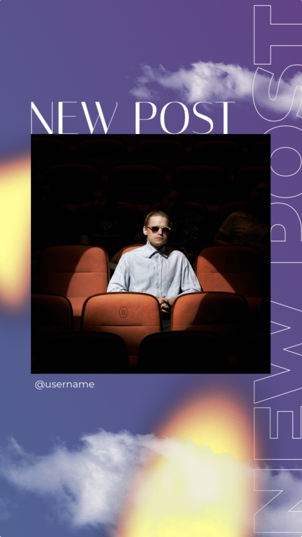 Design of a New Story in Cinema, download and edit for free design template - Story from the Andalusi design app