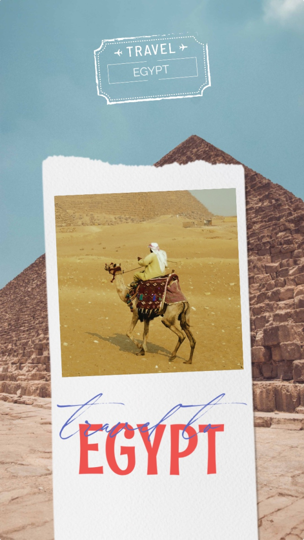 Travel Design to Egypt, download and edit for free design template - Travel from the Andalusi design app