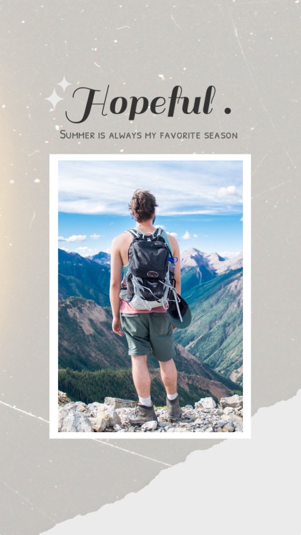 Hopeful Design for Summer, download and edit for free design template - Mood, Story, Summer from the Andalusi design app