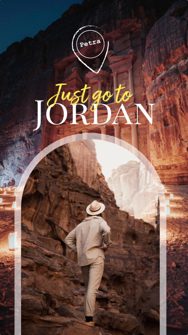 Travel Design to Jordan, download and edit for free design template - Travel from the Andalusi design app