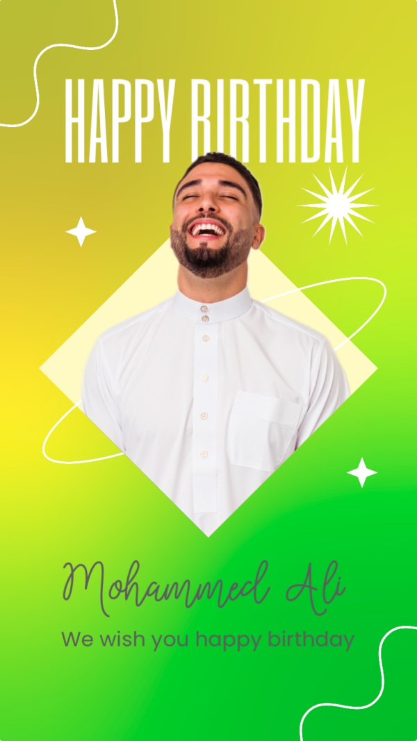 Birthday Design, download and edit for free design template - Birthday from the Andalusi design app