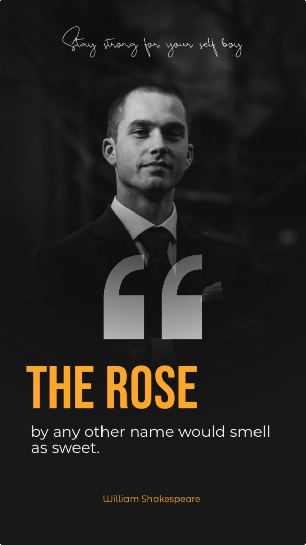 Design Quote: The Rose, download and edit for free design template - Story, Quotes, Personal Quotes from the Andalusi design app