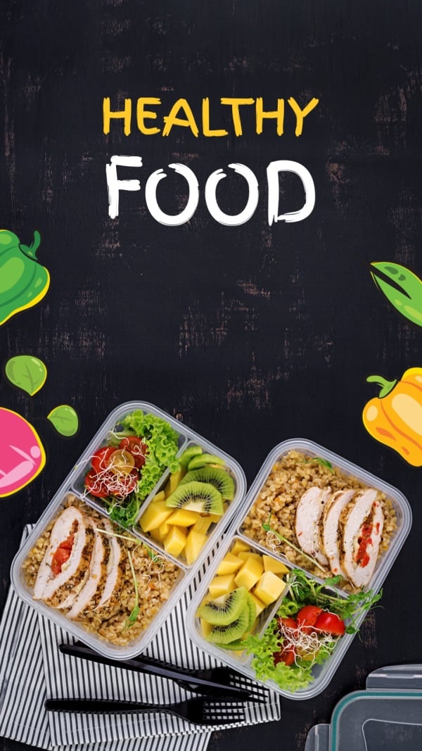 Healthy Food Design, download and edit for free design template - Story, Food from the Andalusi design app