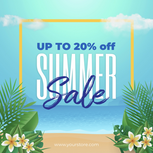 Design for Summer Sale Marketing, download and edit for free design template - Marketing, Post from the Andalusi design app