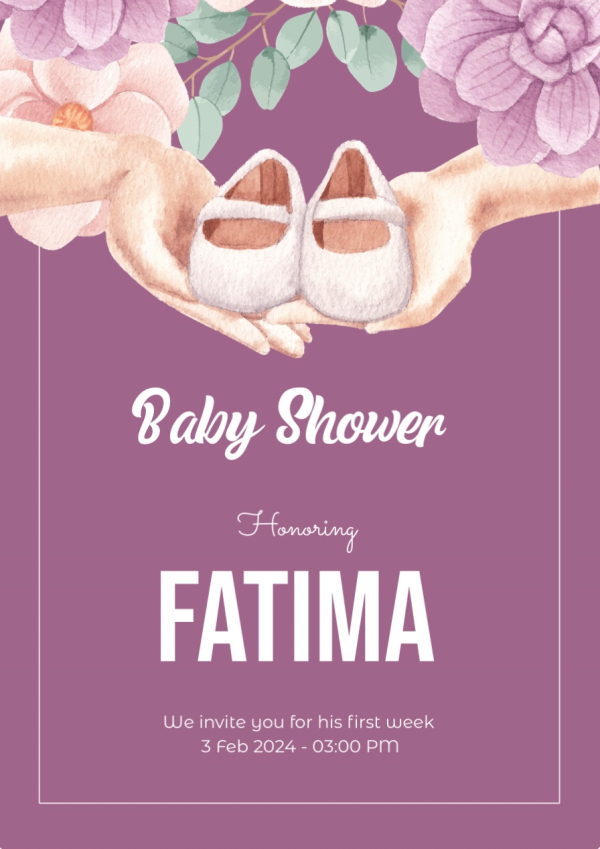 New Born Design Invitation, download and edit for free design template - New Born from the Andalusi design app