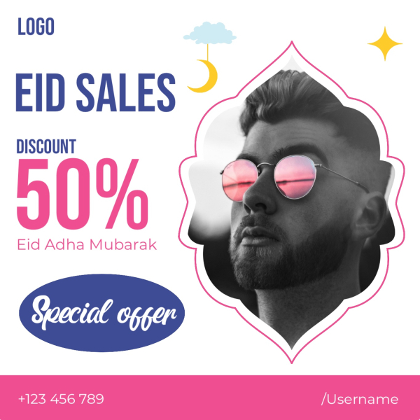 Design Marketing, Eid al-Adha, download and edit for free design template - Marketing, Eid al-Adha, Discounts from the Andalusi design app