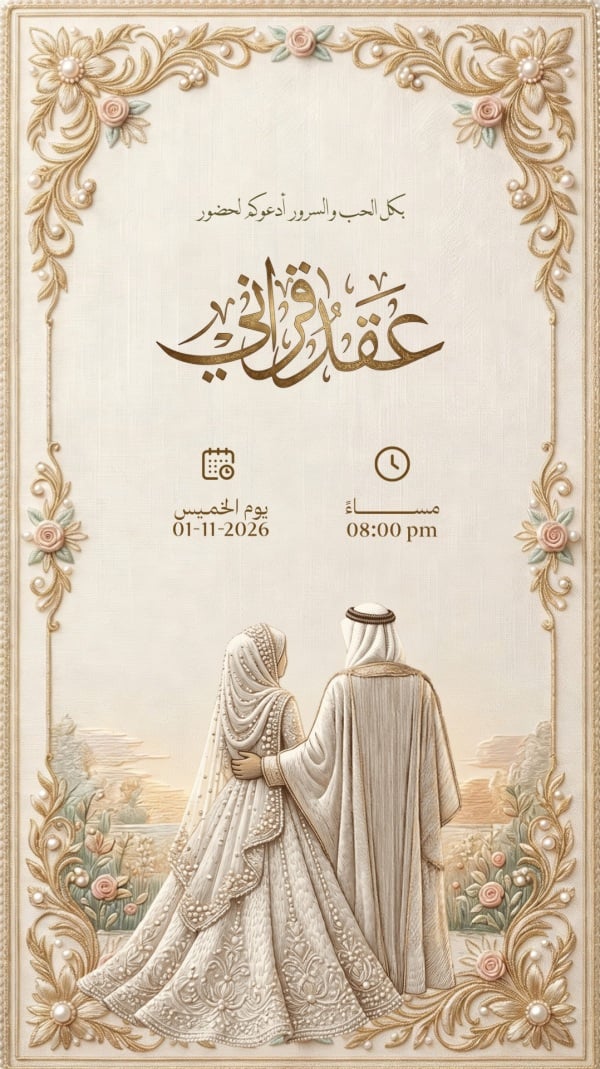 Wedding Invitations Design, download and edit for free design template - Invitations, Wedding from the Andalusi design app