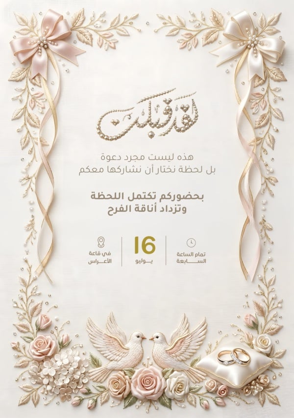 Wedding Invitation Design, download and edit for free design template - Wedding, Invitations from the Andalusi design app