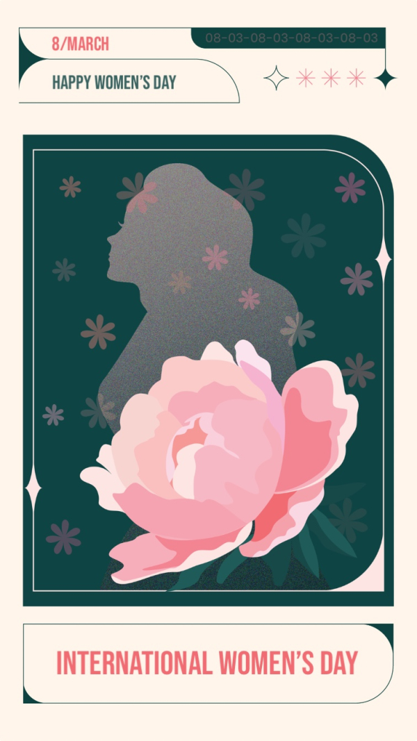 Design for Women's Day Card, download and edit for free design template - Events, Women's Day from the Andalusi design app
