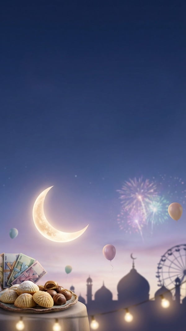 Design for Eid al-Fitr Empty Card, download and edit for free design template - Eid al-Fitr, Empty Cards from the Andalusi design app