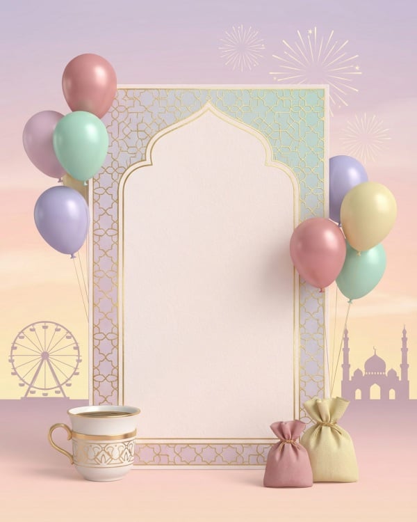 Design for Eid al-Fitr Empty Card, download and edit for free design template - Eid al-Fitr, Empty Cards from the Andalusi design app