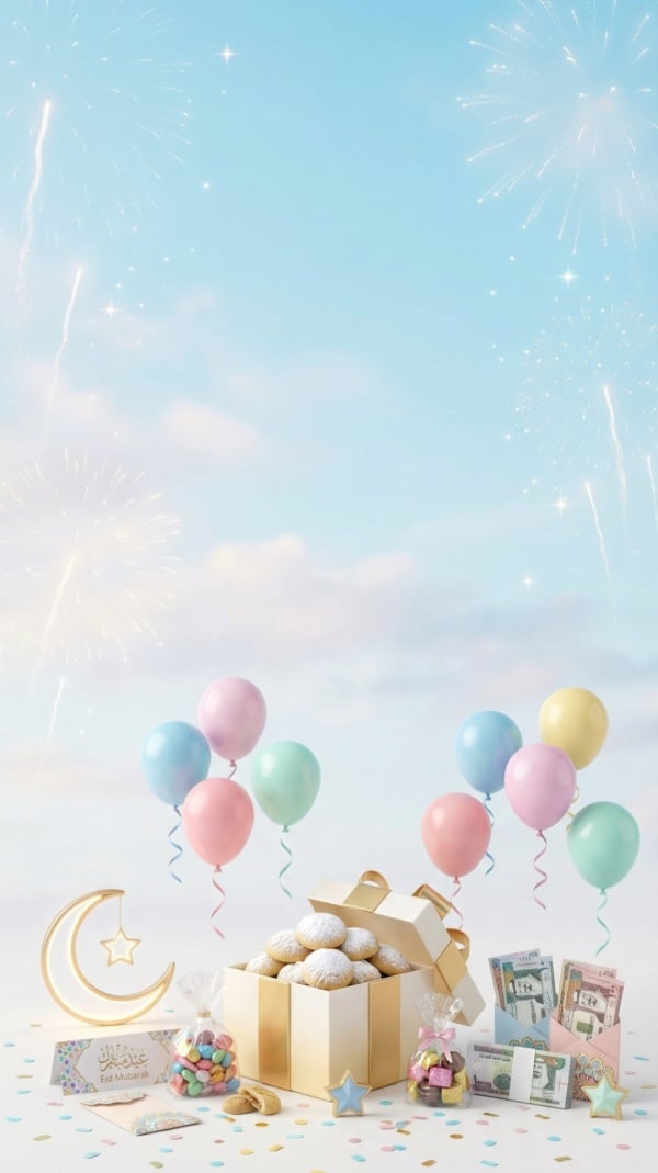 Design for Eid al-Fitr Empty Card, download and edit for free design template - Eid al-Fitr, Empty Cards from the Andalusi design app