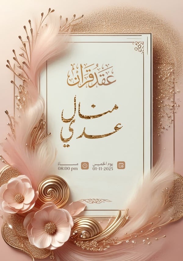Design Wedding Invitation with Soft Colors design template - Wedding, Invitations from the Andalusi design app