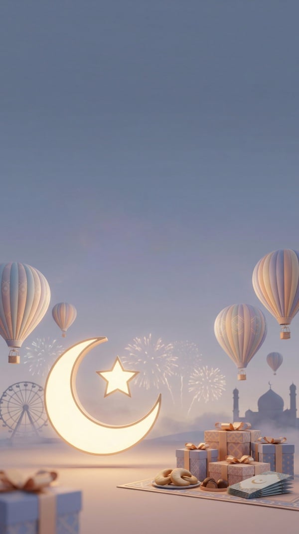 Design for Eid al-Fitr Empty Card, download and edit for free design template - Eid al-Fitr, Empty Cards from the Andalusi design app