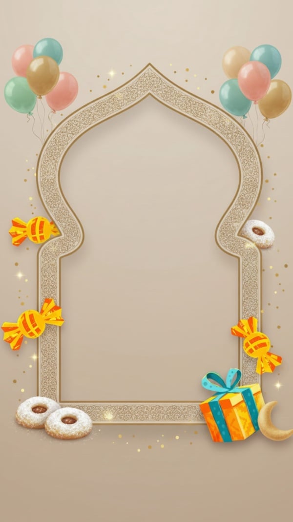 Design for Eid al-Fitr Empty Card, download and edit for free design template - Eid al-Fitr, Empty Cards from the Andalusi design app