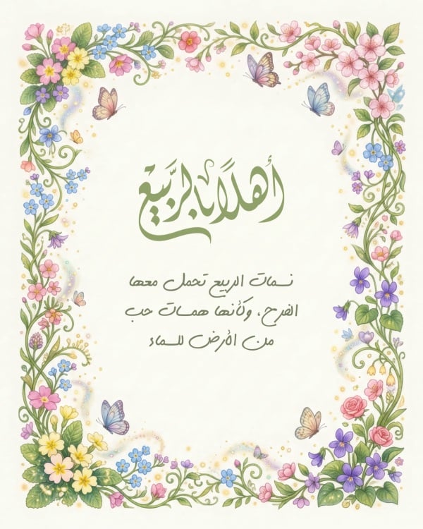 Spring Greeting Design, download and edit for free design template - Spring, Greeting from the Andalusi design app