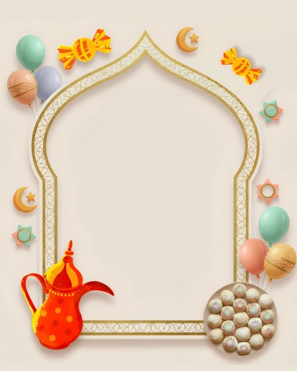 Design for Eid al-Fitr Empty Card, download and edit for free design template - Eid al-Fitr, Empty Cards from the Andalusi design app