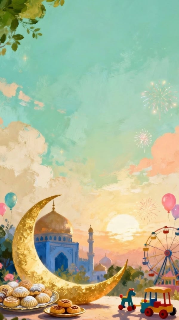 Design for Eid al-Fitr Empty Card, download and edit for free design template - Eid al-Fitr, Empty Cards from the Andalusi design app