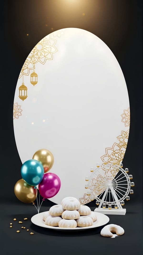 Design for Eid al-Fitr Empty Card, download and edit for free design template - Eid al-Fitr, Empty Cards from the Andalusi design app