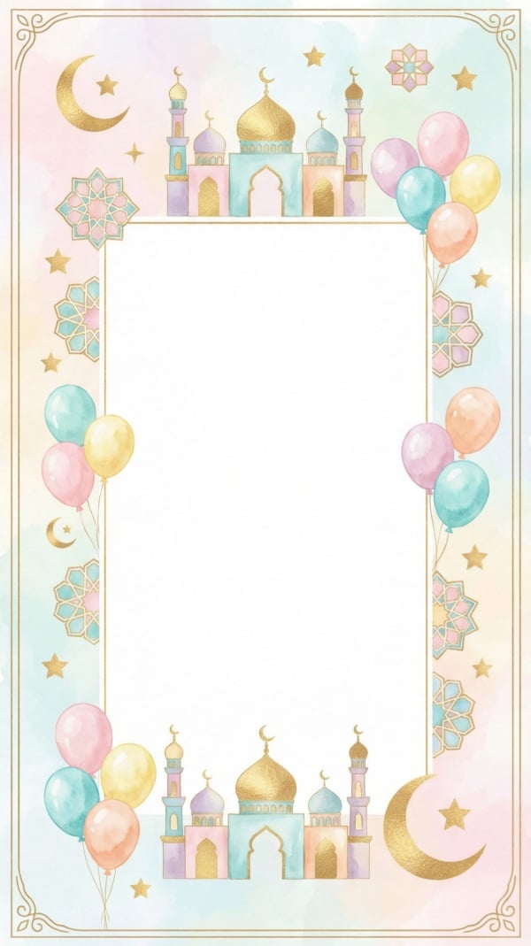 Design for Eid al-Fitr Empty Card, download and edit for free design template - Eid al-Fitr, Empty Cards from the Andalusi design app