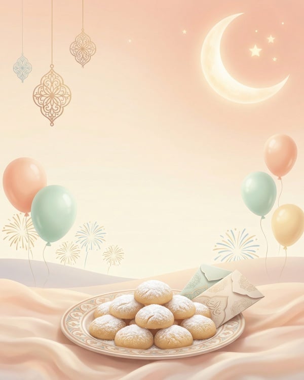 Design for Eid al-Fitr Empty Card, download and edit for free design template - Eid al-Fitr, Empty Cards from the Andalusi design app