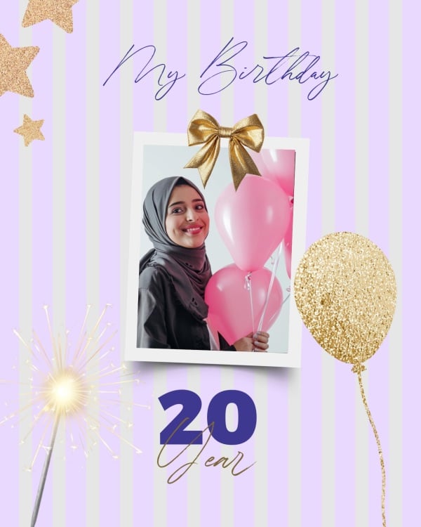 Birthday Design, download and edit for free design template - Birthday from the Andalusi design app
