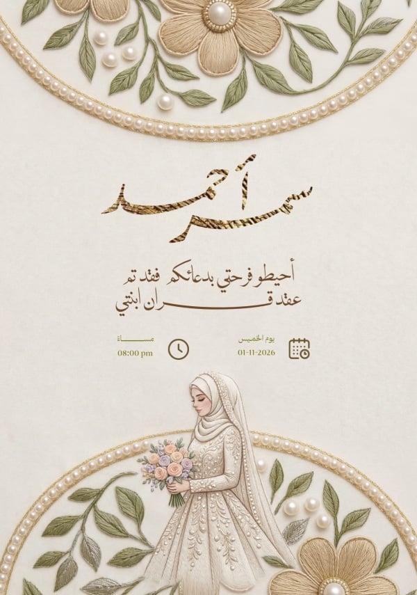 Wedding Design with Warm Colors design template - Wedding, Invitations from the Andalusi design app
