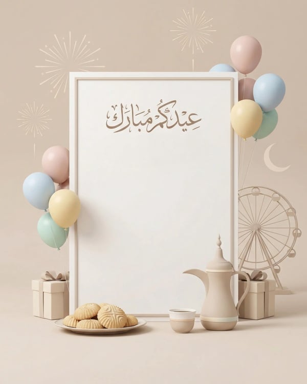 Design for Eid al-Fitr Empty Card, download and edit for free design template - Eid al-Fitr, Empty Cards from the Andalusi design app