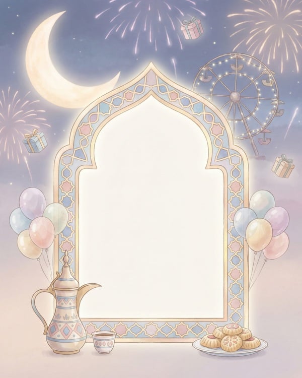 Design for Eid al-Fitr Empty Card, download and edit for free design template - Eid al-Fitr, Empty Cards from the Andalusi design app