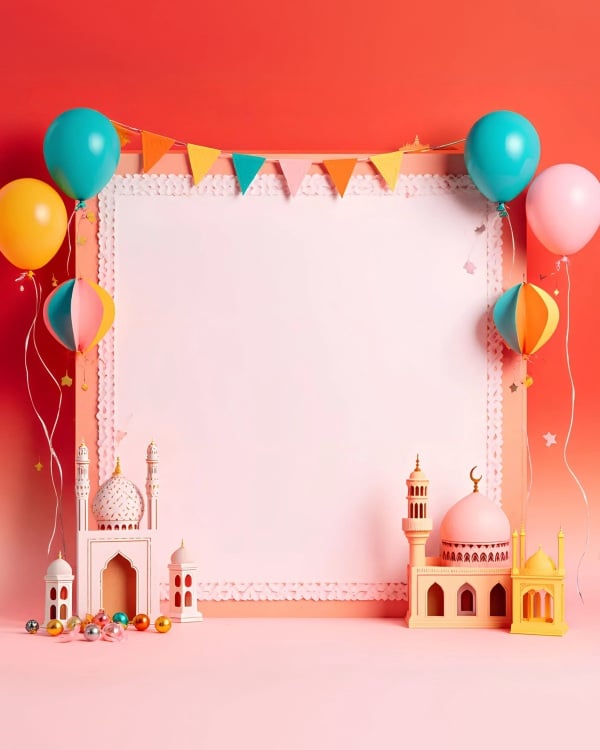 Design for Eid al-Fitr Empty Card, download and edit for free design template - Eid al-Fitr, Empty Cards from the Andalusi design app