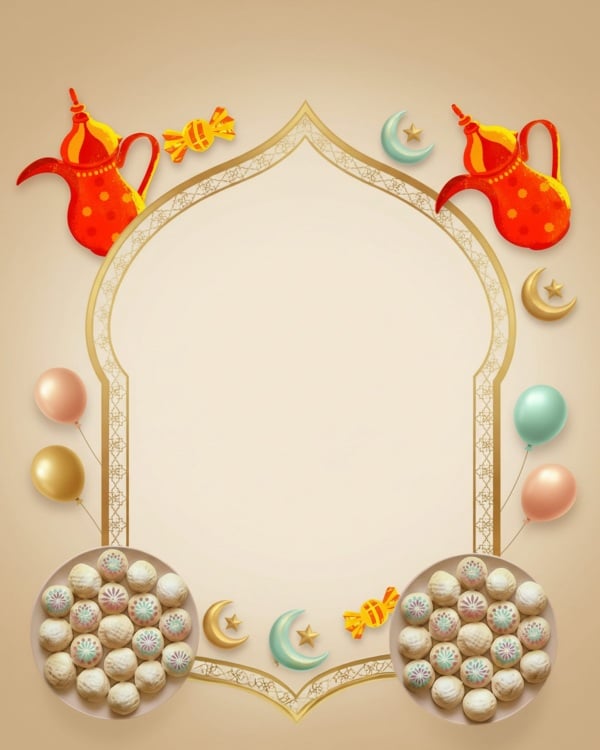 Design for Eid al-Fitr Empty Card, download and edit for free design template - Eid al-Fitr, Empty Cards from the Andalusi design app
