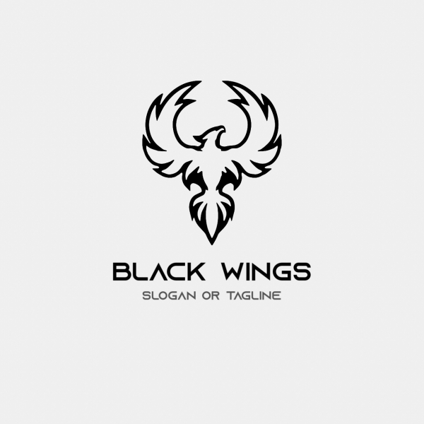 Design Black Wings Logo, download and edit for free design template - Logos from the Andalusi design app