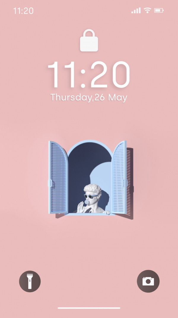 Design of a Window with a Statue in a Unique View, download and edit for free design template - Quotes, Story from the Andalusi design app