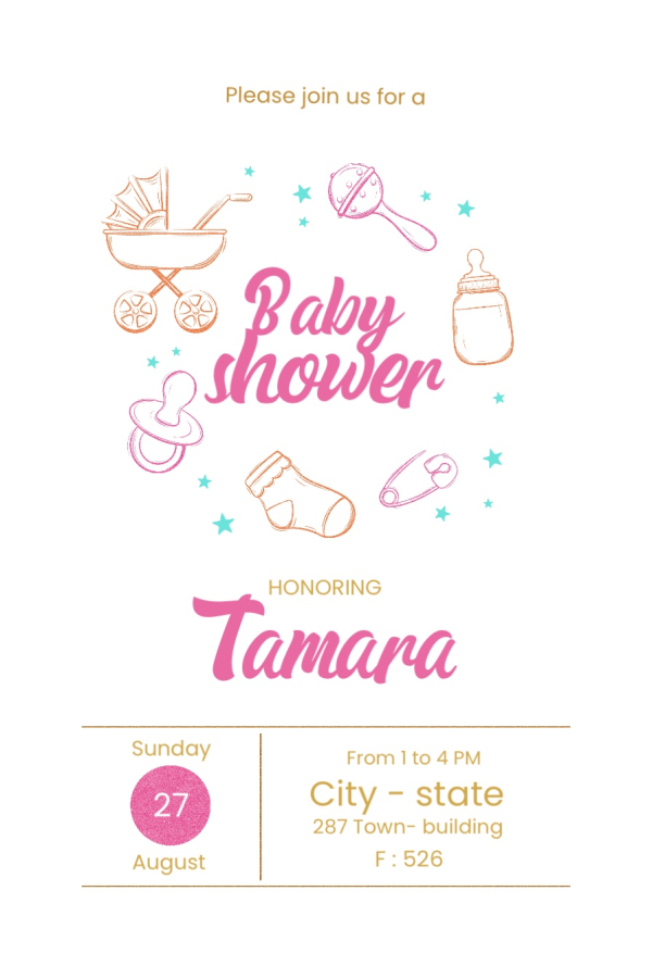 New Born Design Invitation, download and edit for free design template - New Born from the Andalusi design app