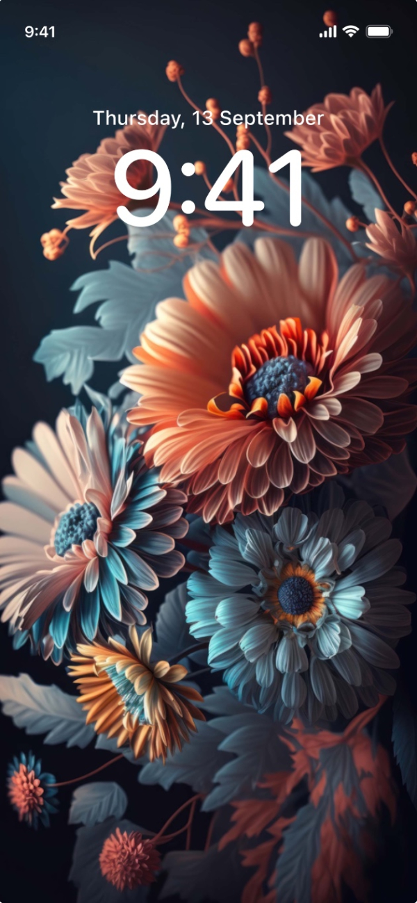 Design Wallpaper of Colorful Flowers, download and edit for free design template - Wallpapers from the Andalusi design app