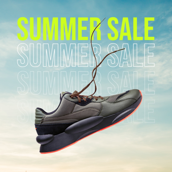 Summer Sale Design for Shoes, download and edit for free design template - Products, Marketing, Discounts from the Andalusi design app