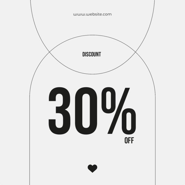 Discount Design 30%, download and edit for free design template - Marketing, Post, Discounts from the Andalusi design app