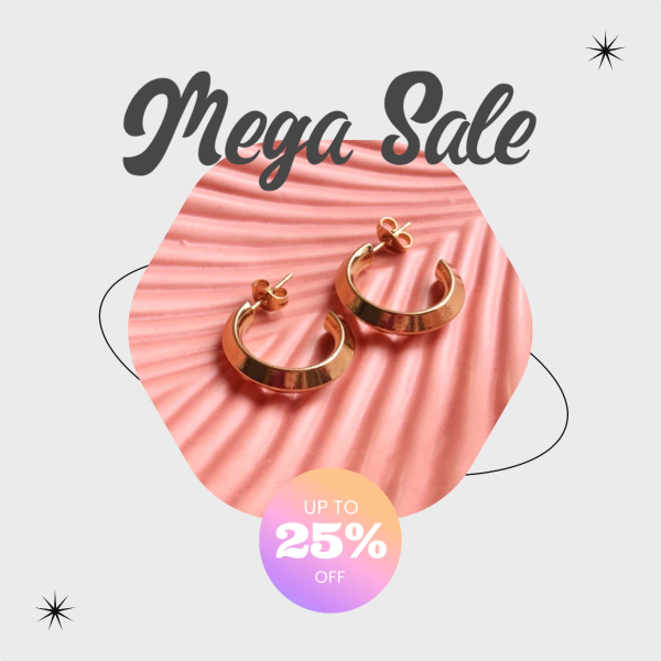 Jewelry Discount Design, download and edit for free design template - Marketing, Post, Discounts from the Andalusi design app