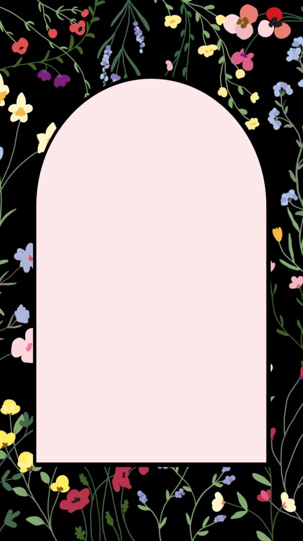 Design Flower-Decorated Empty Card, download and edit for free design template - Invitation Empty Cards, Empty Cards from the Andalusi design app