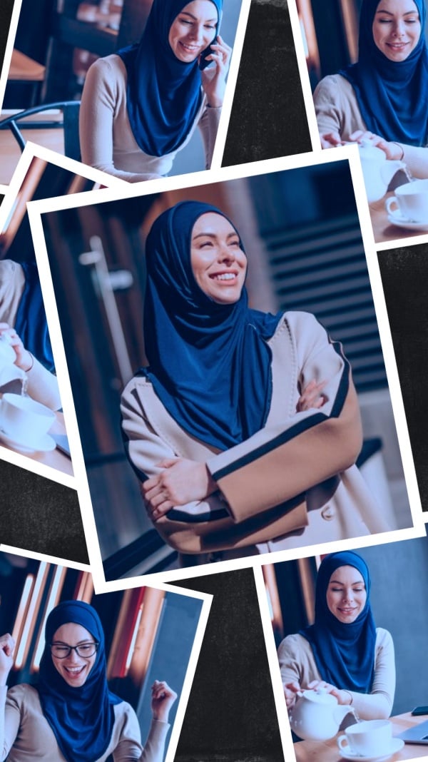 Design Photography of a Hijab-Wearing Woman, download and edit for free design template - Photography from the Andalusi design app