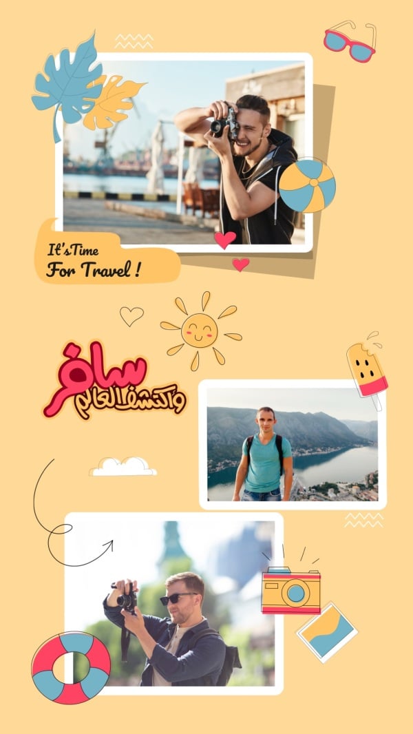 Travel Design, download and edit for free design template - Travel, Photo Collage from the Andalusi design app