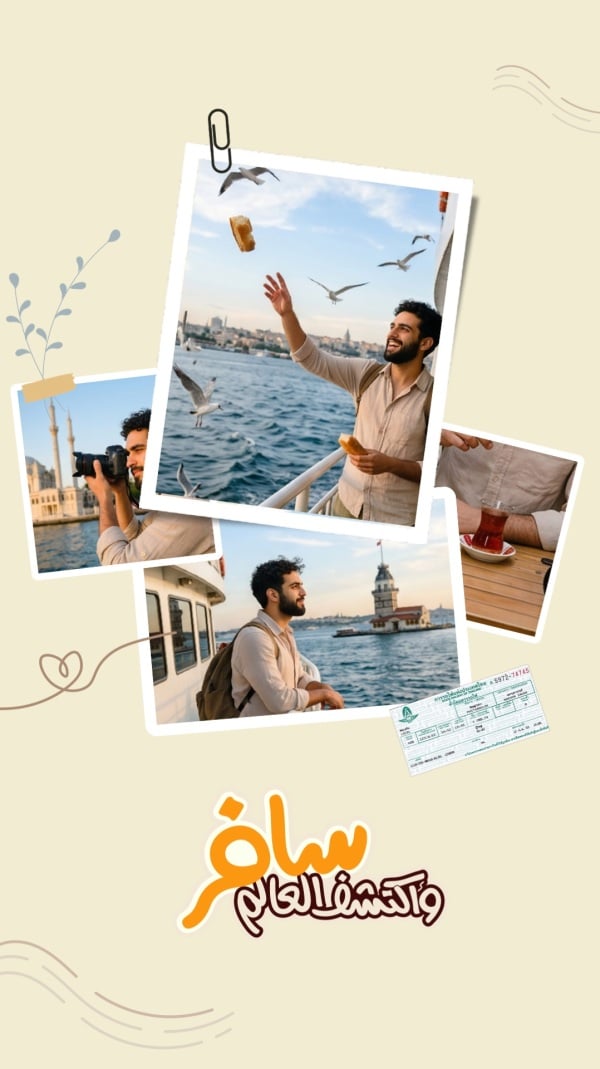 Design Photo Collage, Travel, Story, download and edit for free design template - Photo Collage, Travel, Story from the Andalusi design app