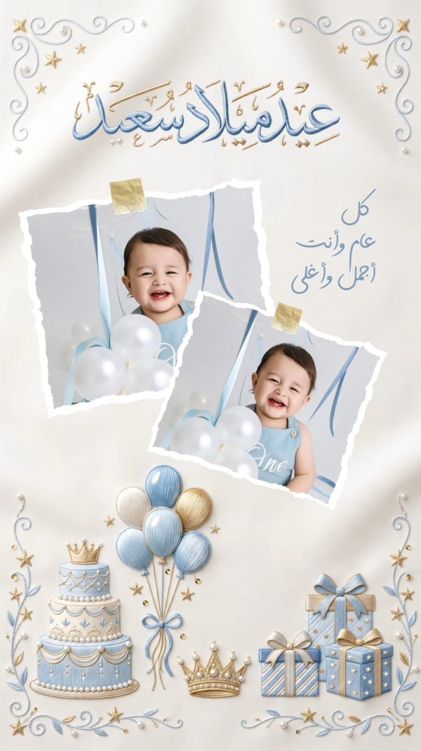 Birthday Design, download and edit for free design template - Birthday, Photo Collage from the Andalusi design app