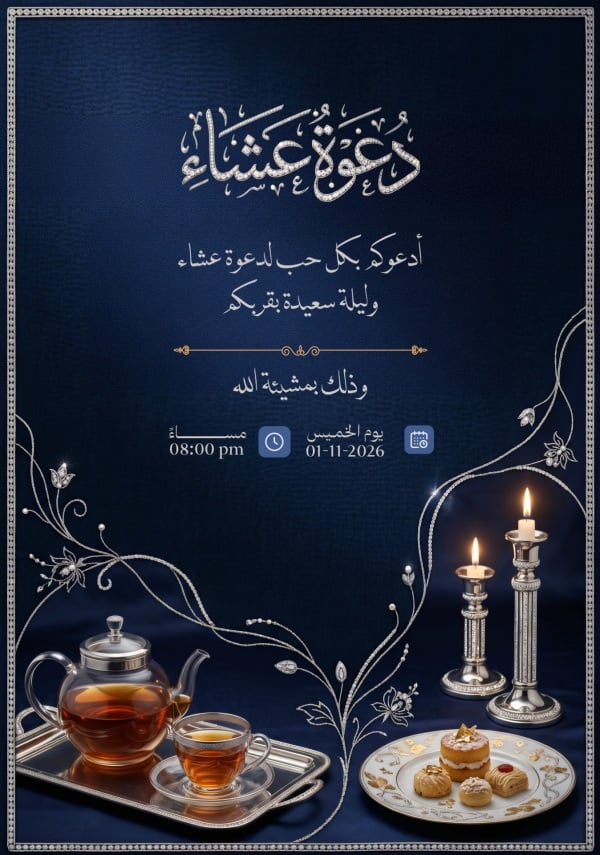 Dinner Invitation Design, download and edit for free design template - Dinner Invitation from the Andalusi design app