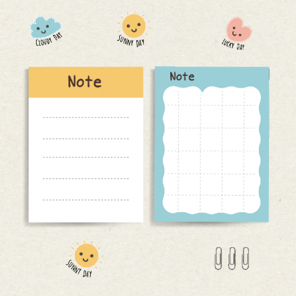 Design of Empty Note Paper, download and edit for free design template - Productivity from the Andalusi design app